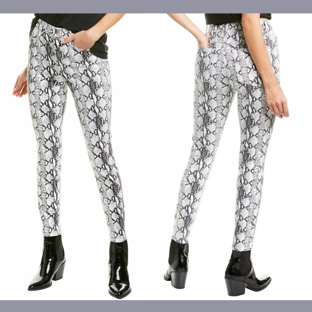 NWT FRAME [ 27 ] Ali‎ Ultra High Rise Python Cigarette Skinny Jeans